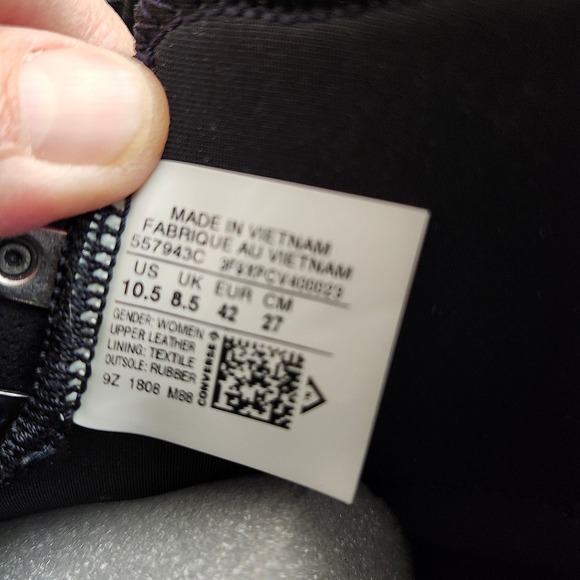 Converse CTAS Leather Waterproof High Top Sneaker Boot Black Women's 10.5 - Picture 4 of 12